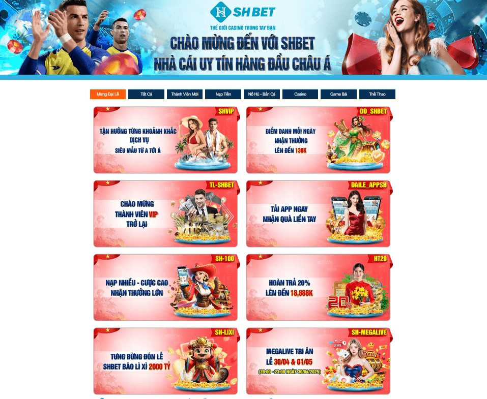 Tại SHBET, Chương trình khuyến mãi rất đa dạng và nhiều vô cùng